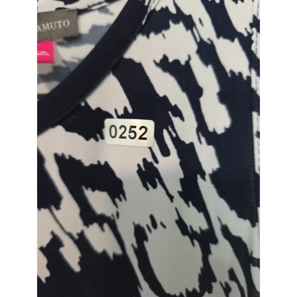 Vince Camuto Women's Blue‎ and White Sleeveless dress size Small